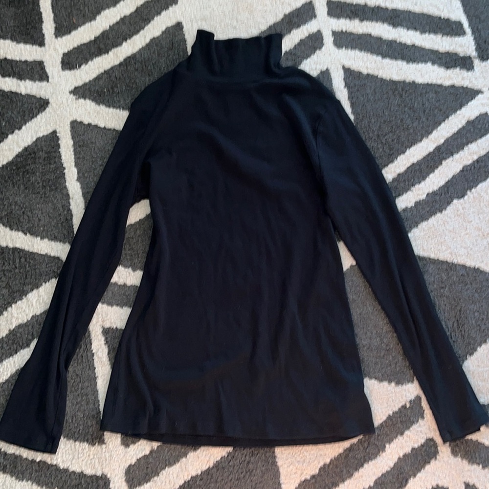 A New Day Black Ribbed Turtleneck